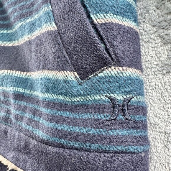 Hurley McKenzie Wool Button Up Sherpa Fleece Jacket Size Small Teal Navy $90 - Picture 7 of 12